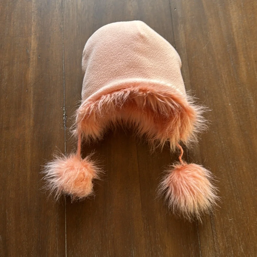 Appaman Girl's M(2Y/3Y/4Y) Rose Bloom Faux Fur Trapper Hat Cute Cat Ears Pom Pom